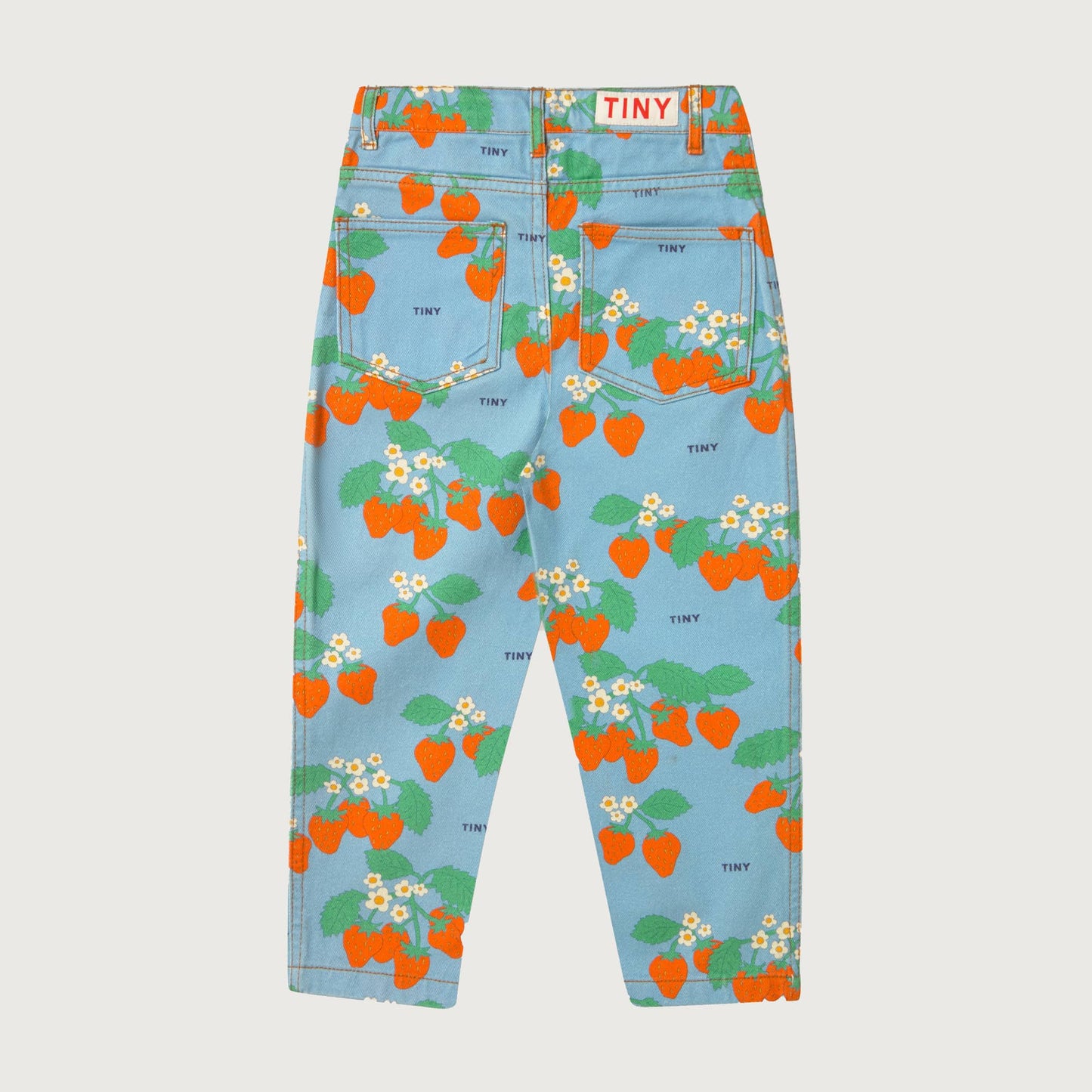 Tinycottons STRAWBERRIES straight jeans denim blue