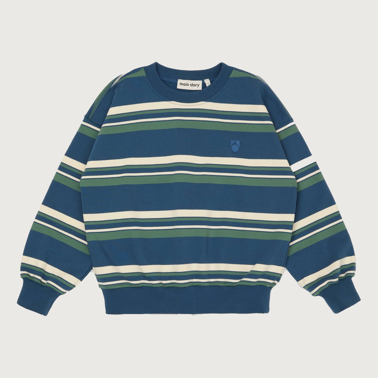 Main Story Bubble sweatshirt vintage indigo stripe