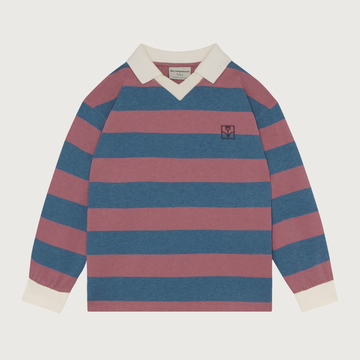 The Campamento Purple and Blue stripes polo