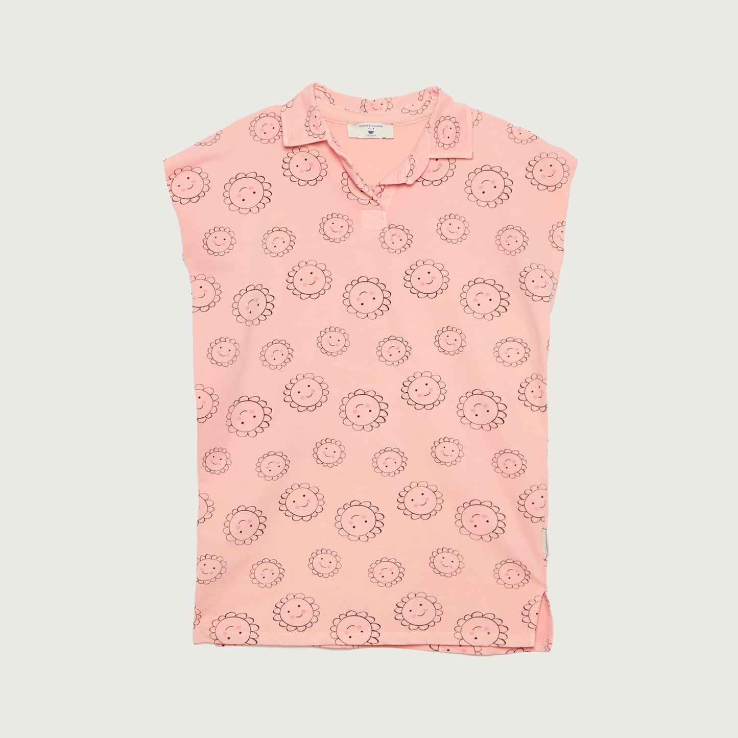 Weekend House Kids FLOWERS All Over Polo dress pink