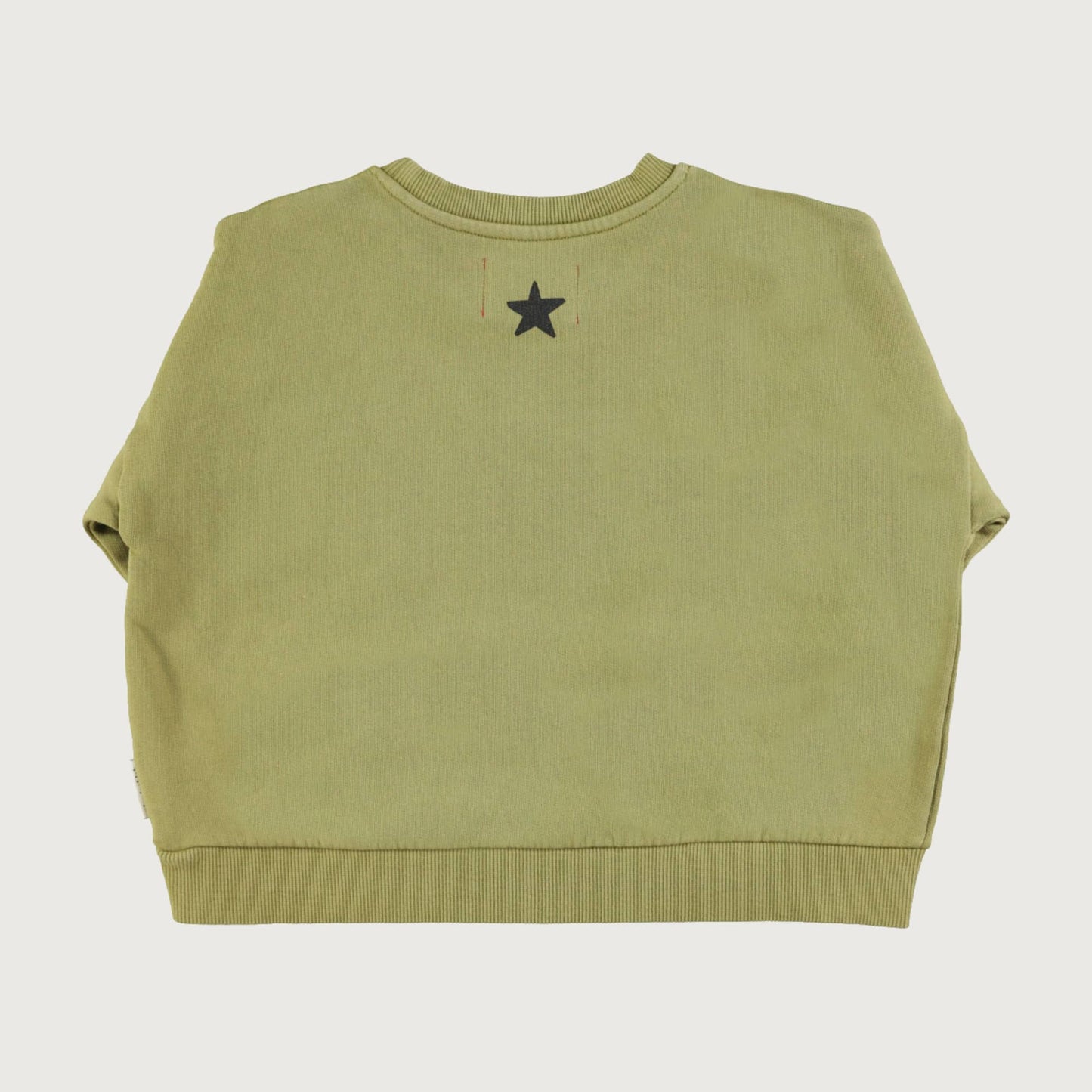 Piupiuchick Sweatshirt olive green with TIGER print