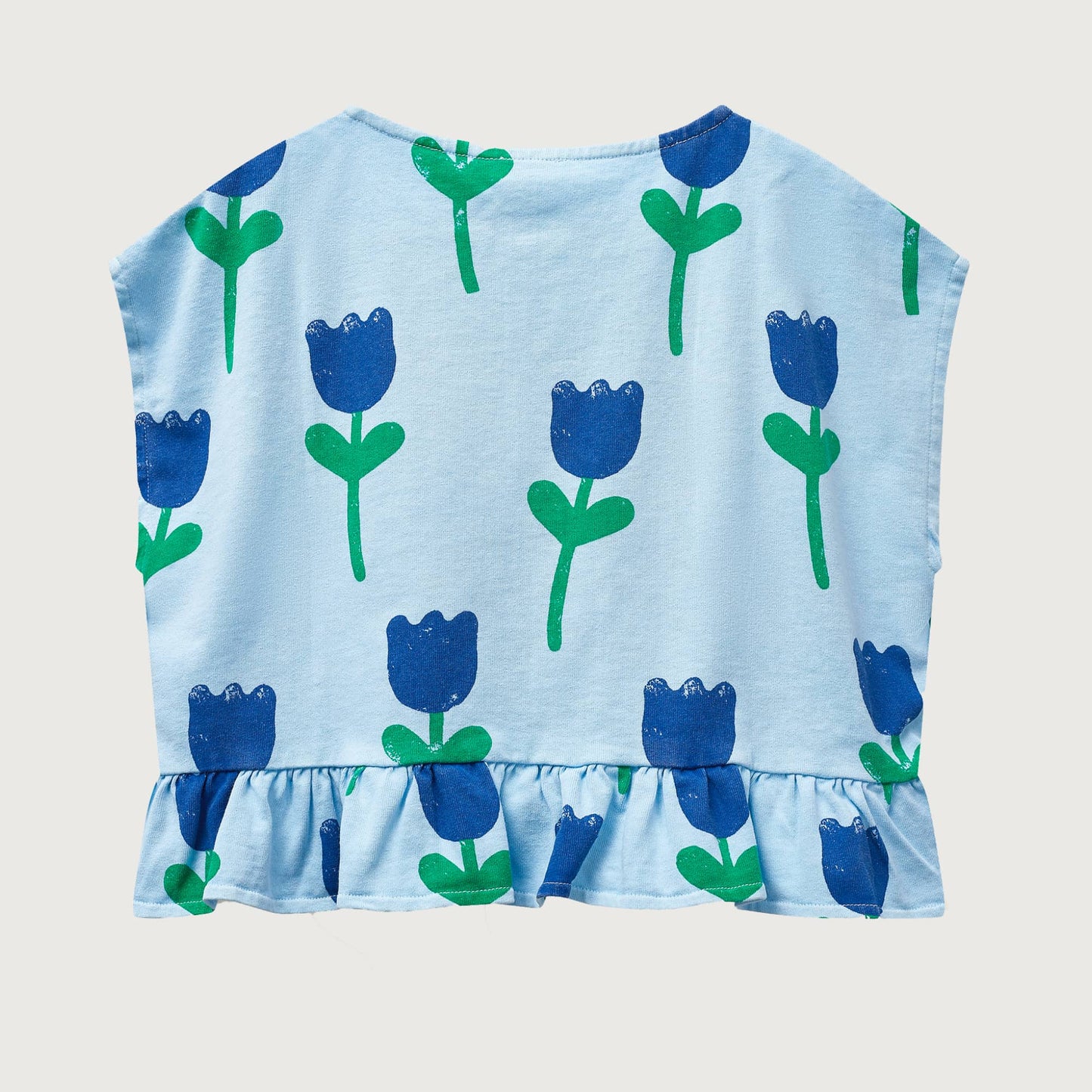 Wynken Vela frill top bird blue / 8Y