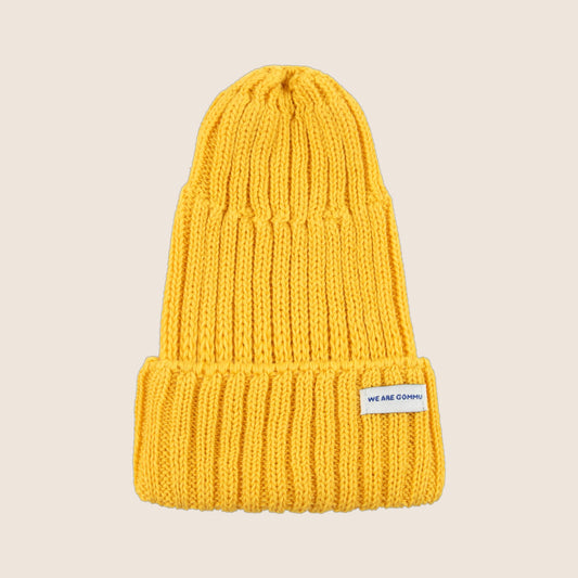We Are GOMMU solid beanie yellow