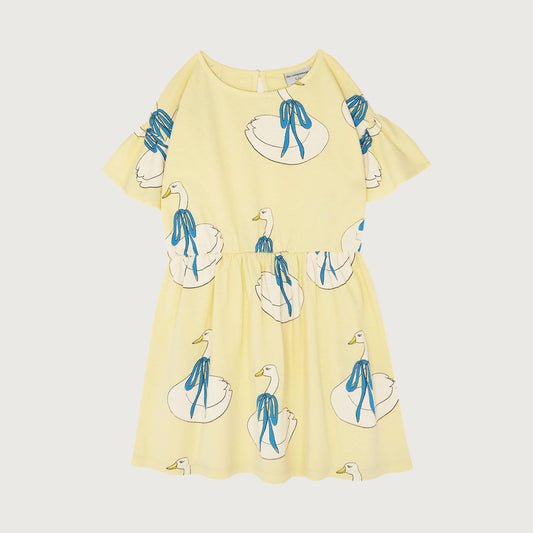 The Campamento Swans Allover Dress soft yellow