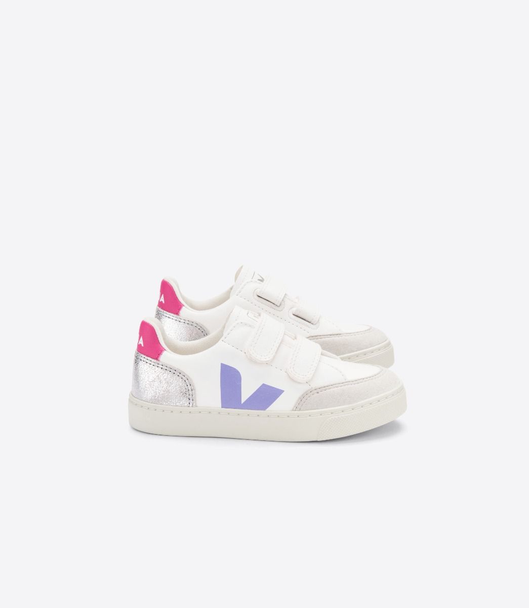 Veja V-12 CHROMEFREE LEATHER MULTICO SILVER
