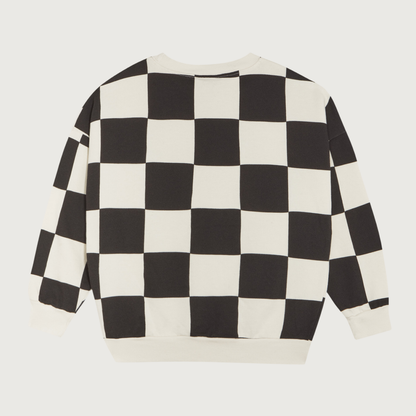 The Campamento Checked sweatshirt ecru
