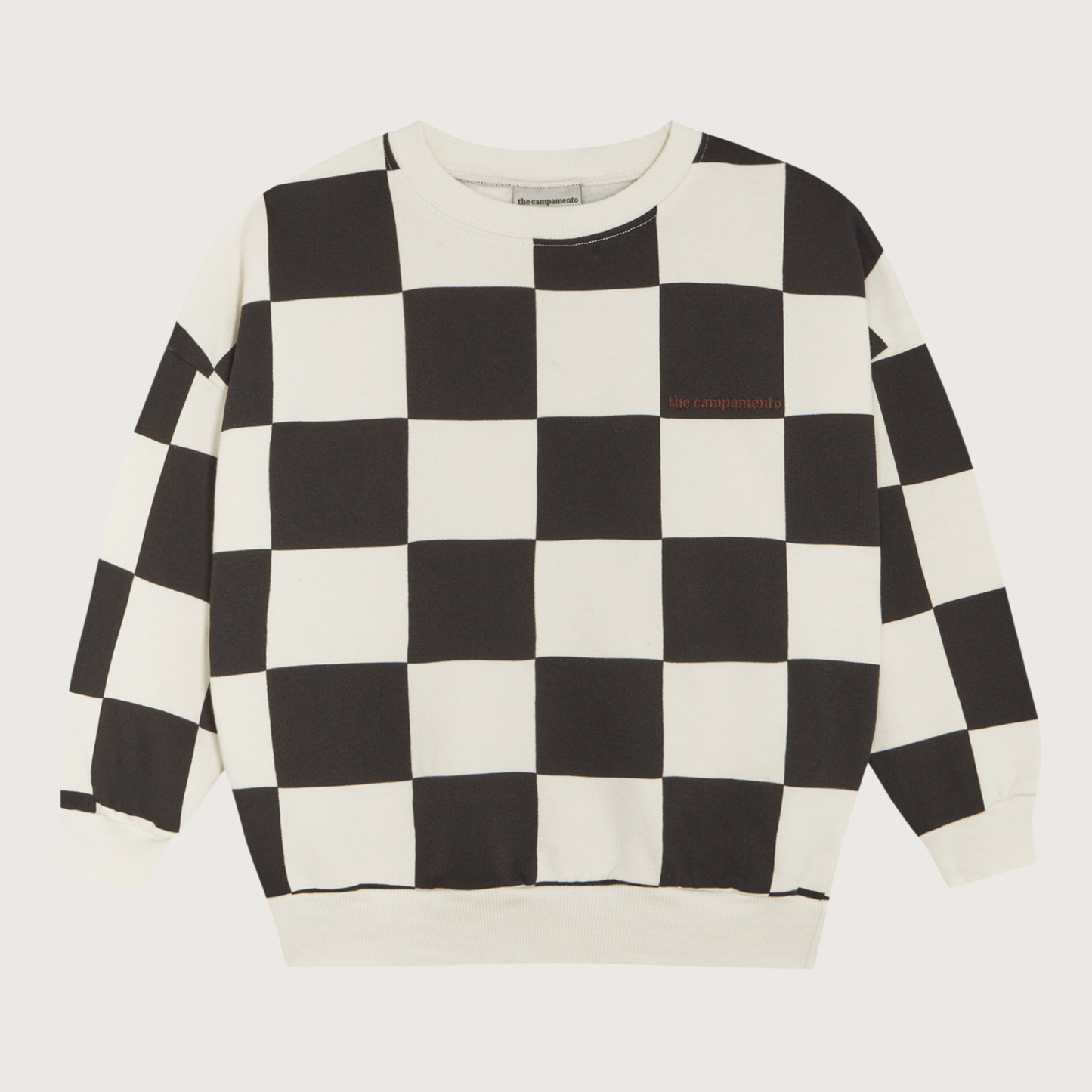 The Campamento Checked sweatshirt ecru