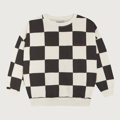 The Campamento Checked sweatshirt ecru