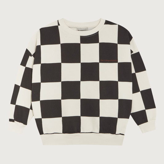 The Campamento Checked sweatshirt ecru