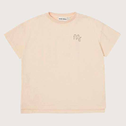 Main Story Oversized tee pink tint jersey