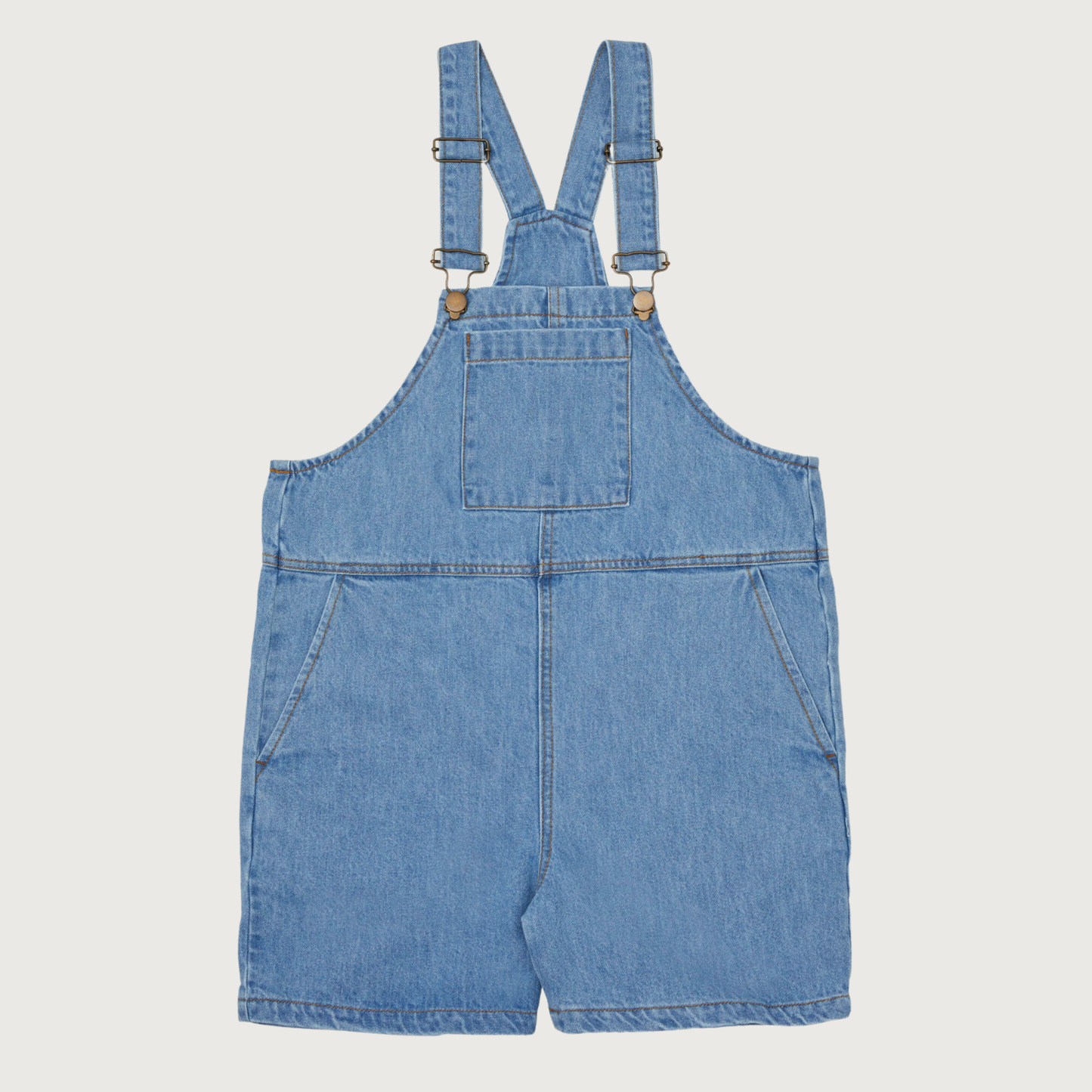 Main Story Short dungaree extra stonewash denim / 8Y