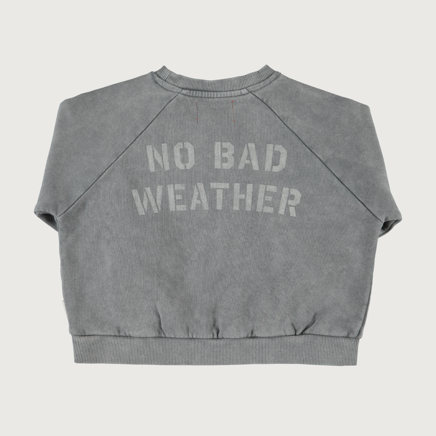Piupiuchick Sweatshirt grey with sun & cloud print