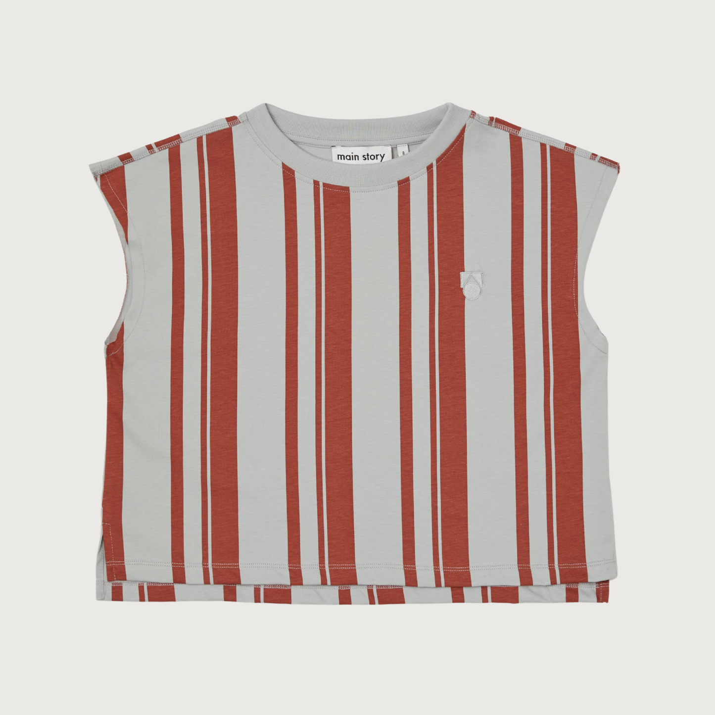 Main Story Shell top pearl blue stripe jersey