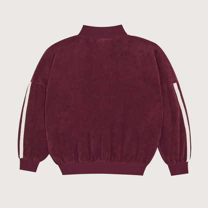 The Campamento Burgundy color block sweatshirt