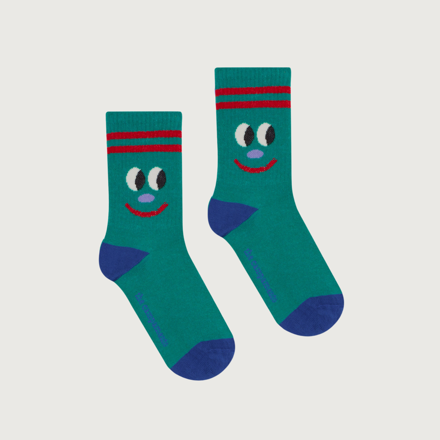 The Campamento Smiling face socks green