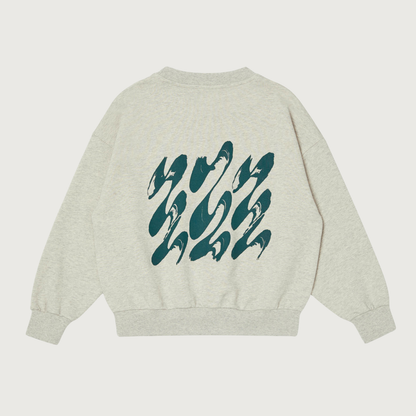 Main Story Bubble sweatshirt ecru melange fleece