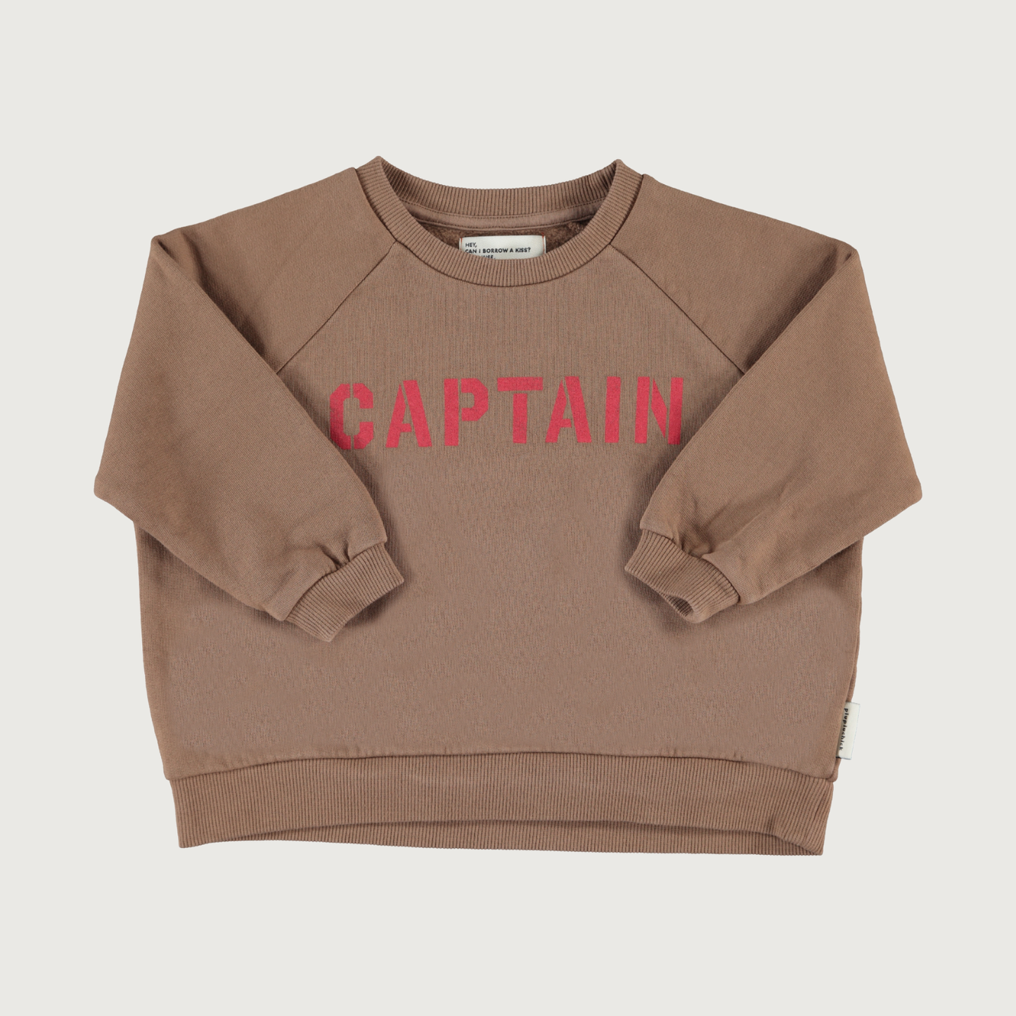 Piupiuchick Sweatshirt brown with CAPTAIN print