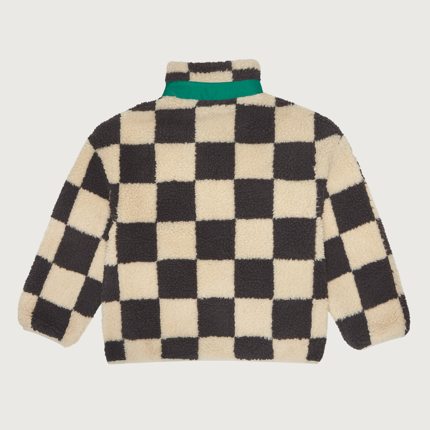 The Campamento Checked teddy jacket ecru