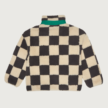 The Campamento Checked teddy jacket ecru