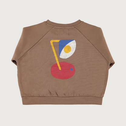 Piupiuchick Sweatshirt brown with CAPTAIN print
