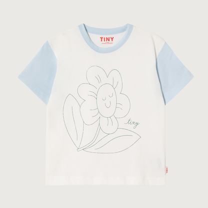 Tinycottons TINY FLOWER graphic tee offwhite
