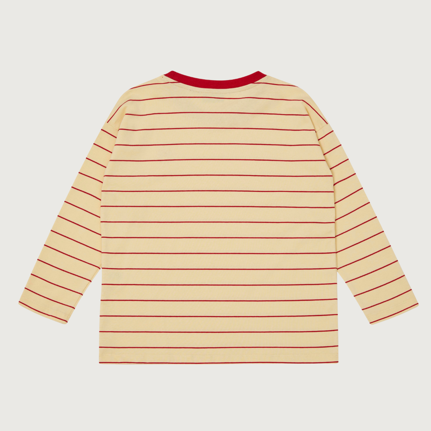 Main Story Long sleeve tee banana crêpe stripe jersey