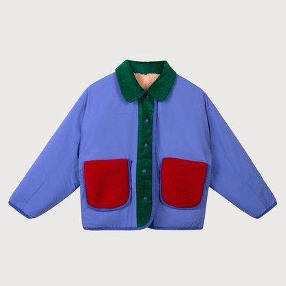 Wynken Faux fur reversible jacket blue