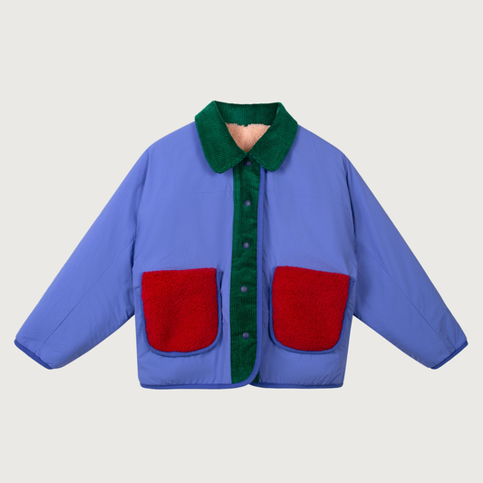 Wynken Faux fur reversible jacket blue