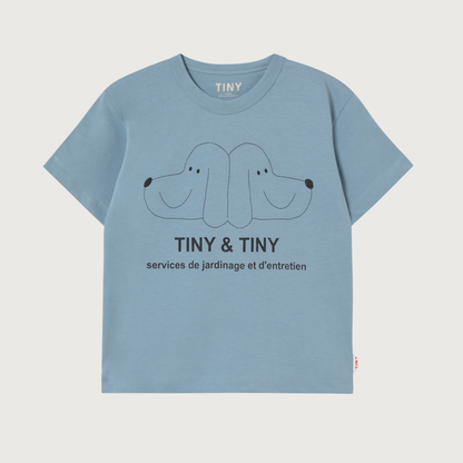 Tinycottons TINY & TINY black graphic tee grey