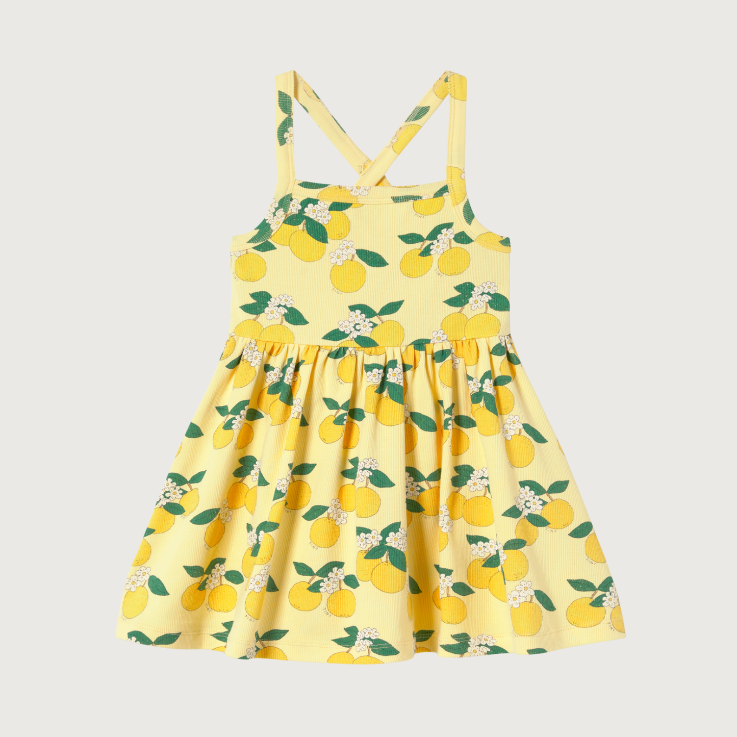 Tinycottons ORANGES dress mellow yellow
