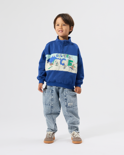 Goldie+Ace Vintage wash denim kit pocket pants