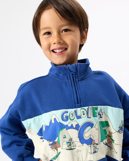 Goldie+Ace Quarter zip alpine sweatshirt