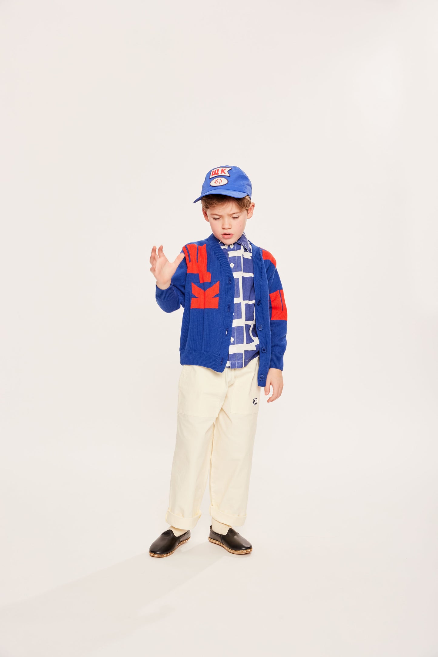 Wynken Nylon badge cap strong blue / 6-12Y
