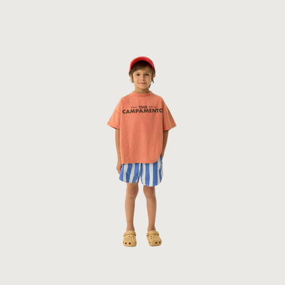 The Campamento Blue STRIPES washed shorts blue / 3Y