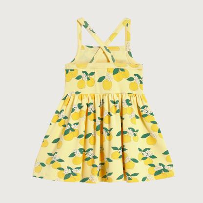 Tinycottons ORANGES dress mellow yellow