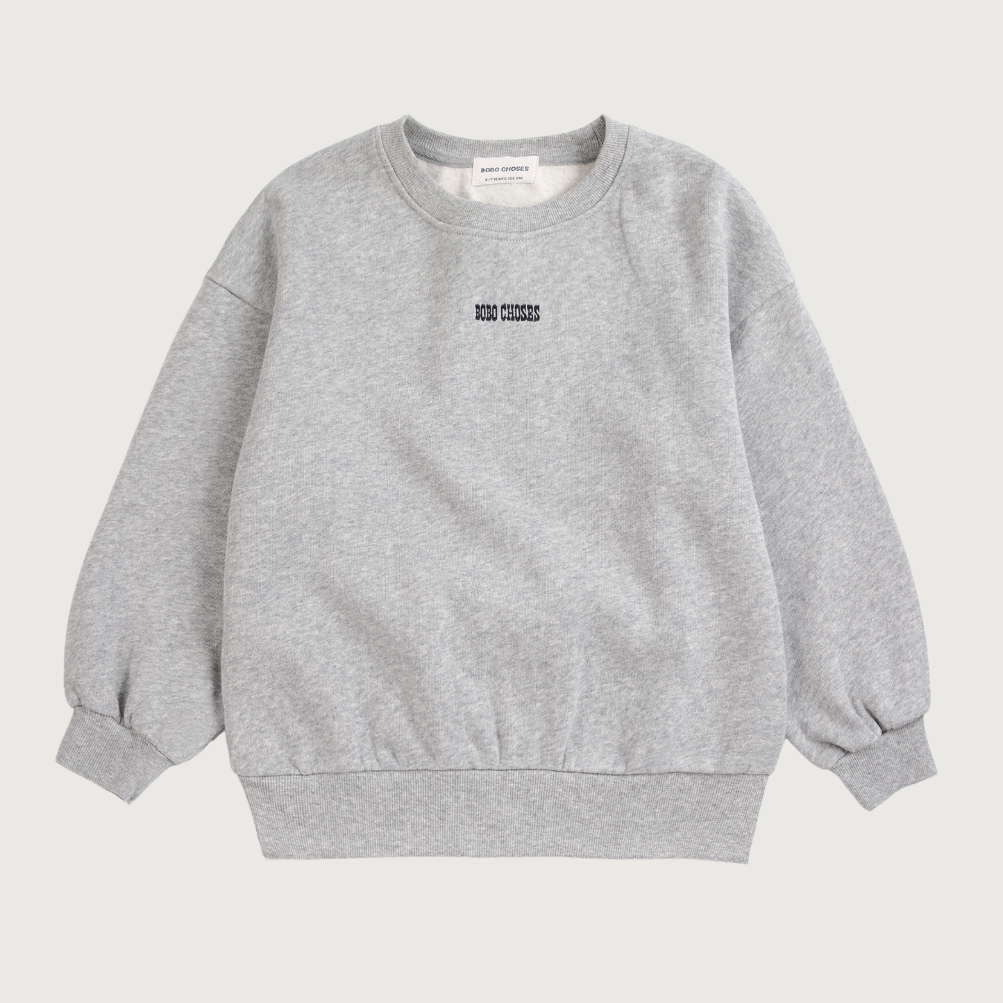 Bobo Choses Mush Monster Duo sweatshirt light heather grey