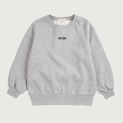 Bobo Choses Mush Monster Duo sweatshirt light heather grey