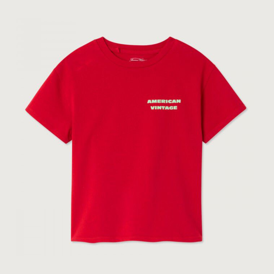 American Vintage Kids Fizvalley T-shirt vintage ruby