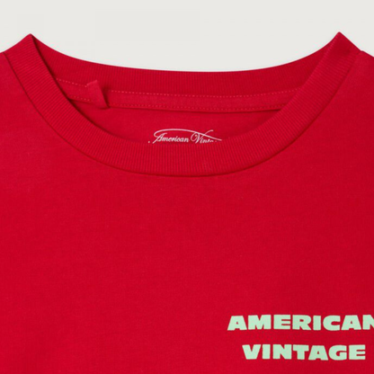 American Vintage Kids Fizvalley T-shirt vintage ruby