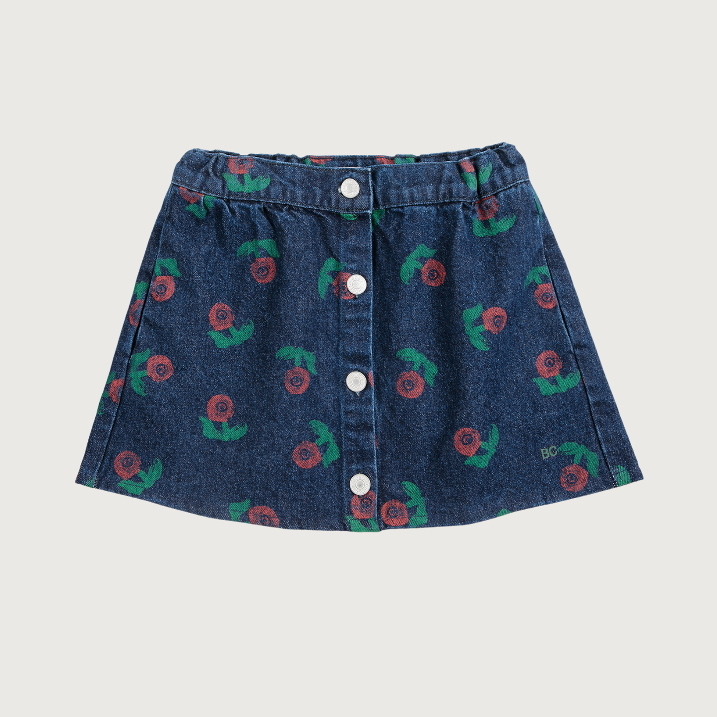 Bobo Choses Stamp Bloom all over denim skirt
