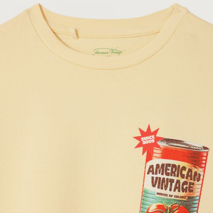 American Vintage Kids Fizvalley T-shirt vintage custard