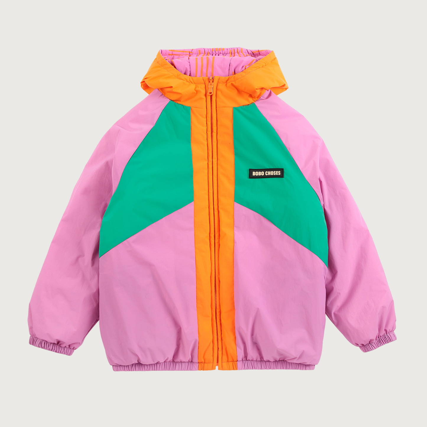 Bobo Choses Almost Moiré all over reversible anorak fuchsia