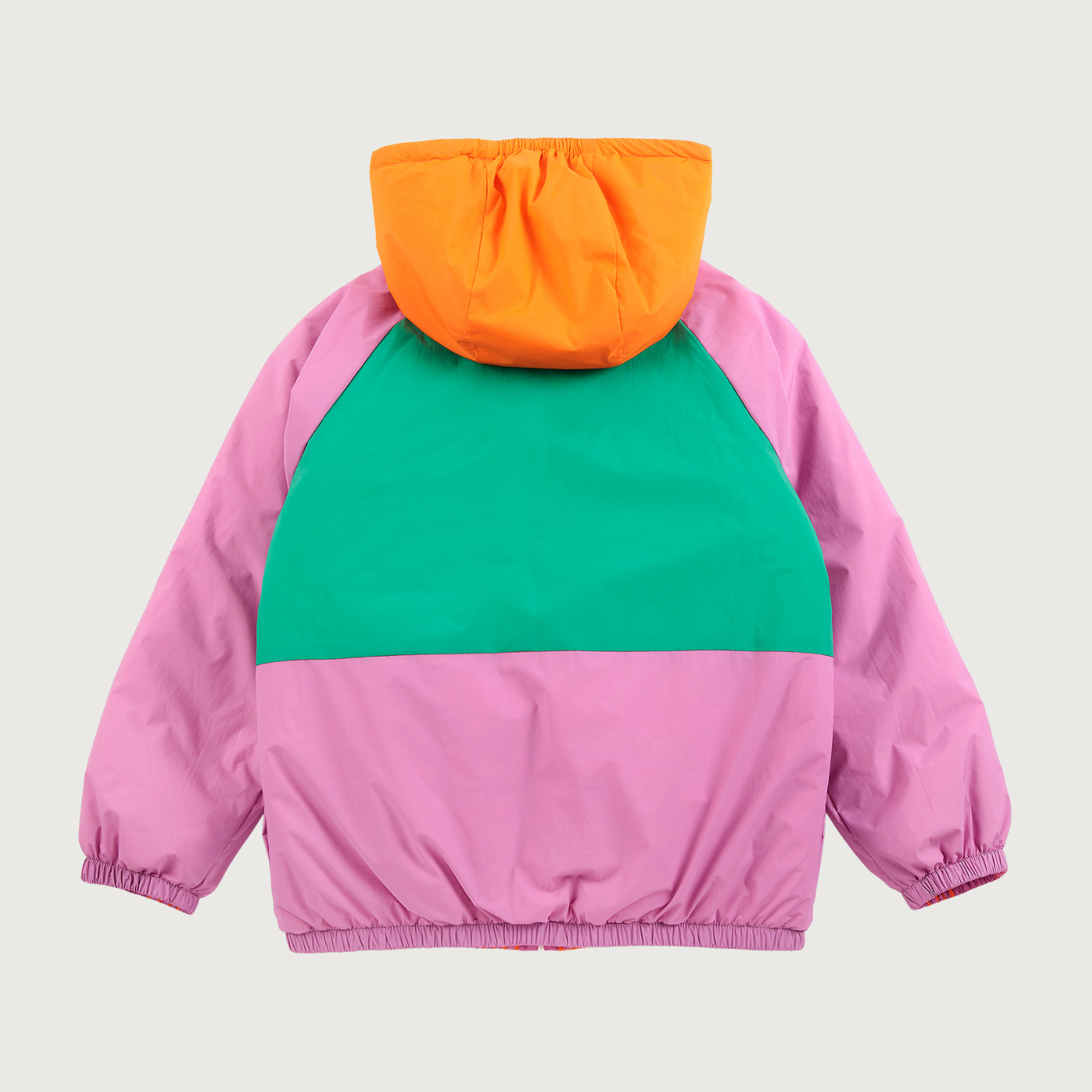 Bobo Choses Almost Moiré all over reversible anorak fuchsia
