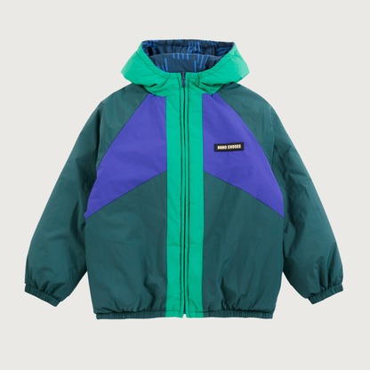 Bobo Choses Almost Moiré all over reversible anorak navy blue