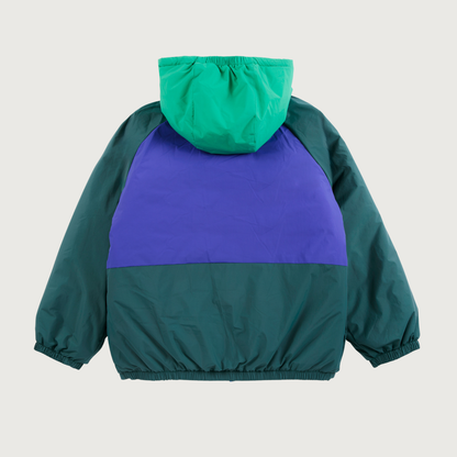 Bobo Choses Almost Moiré all over reversible anorak navy blue
