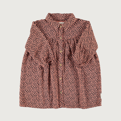Piupiuchick Short dress pink with animal print