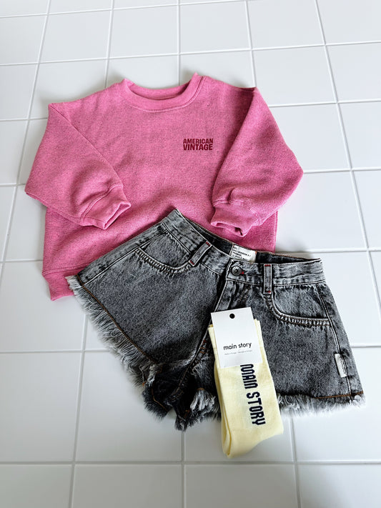 American Vintage Kids Evona sweat framboisine