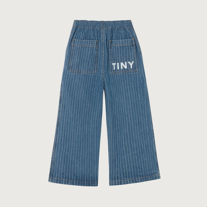 Tinycottons STRIPES denim pant light wash denim