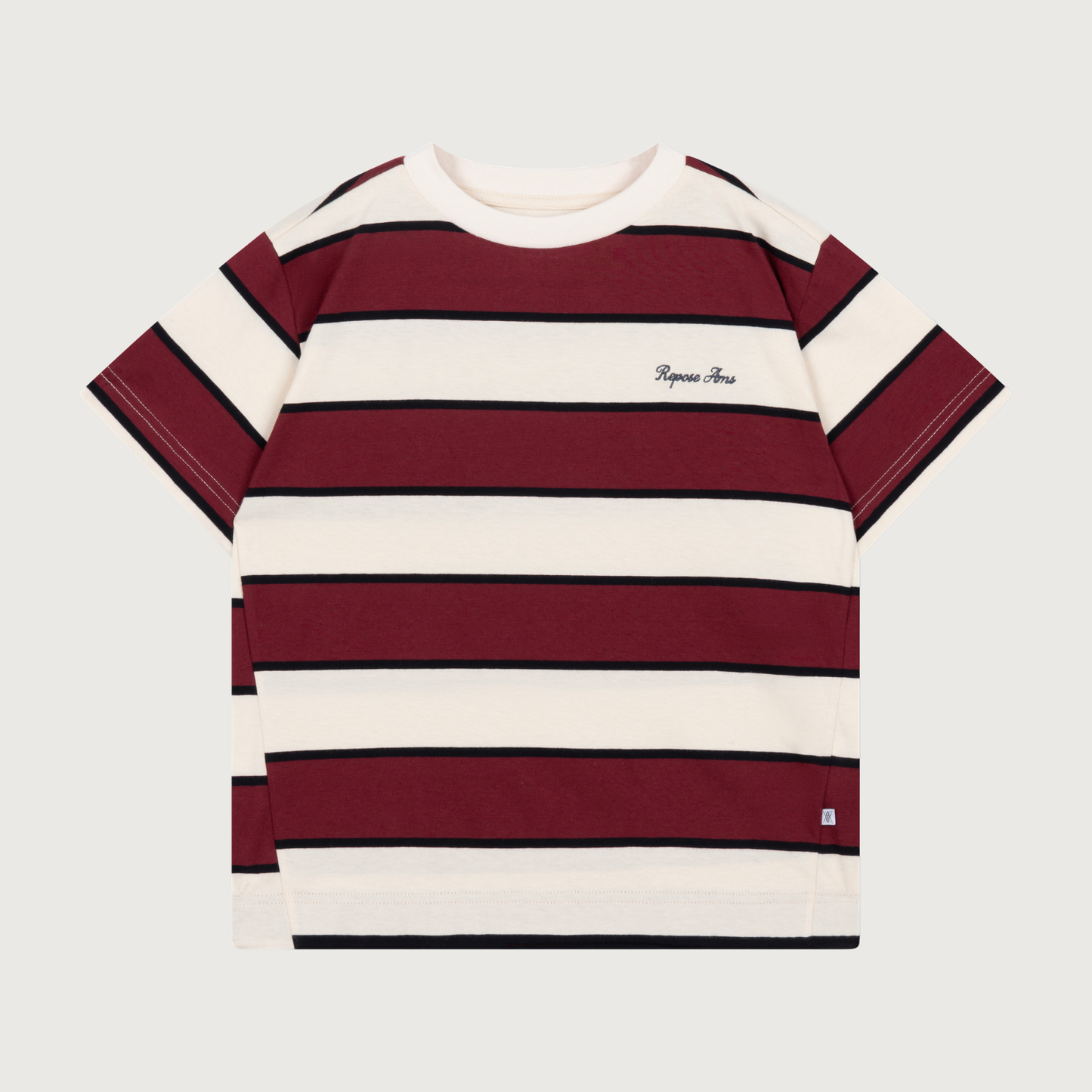 Repose AMS T-shirt mulberry stripe
