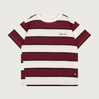 Repose AMS T-shirt mulberry stripe